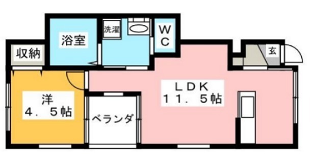 Ciel three 102号室 間取り