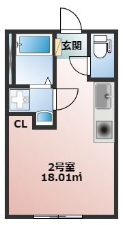 グランドール渋谷 202号室 間取り