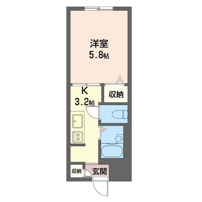 メゾンポローニア 203号室 間取り