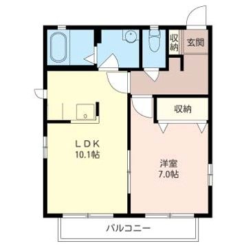 ラルジュ鎌倉 201号室 間取り