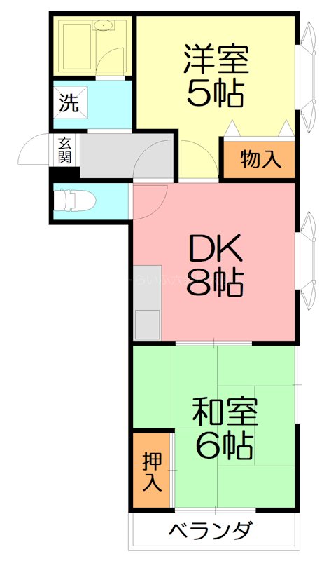 第一ホーワコーポ 201号室 間取り