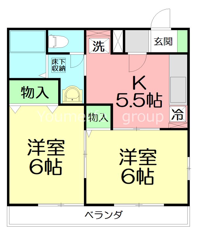 早川ハイツⅡ 102号室 間取り