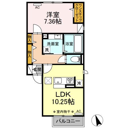 グランドゥール　Ⅰ 105号室 間取り
