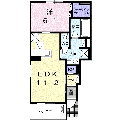 CruzeiroⅡ 101号室 間取り