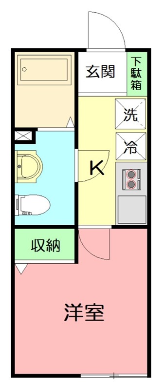 フローラ湘南茅ヶ崎 202号室 間取り