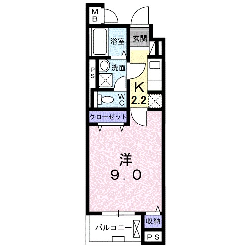 リズミン 403号室 間取り