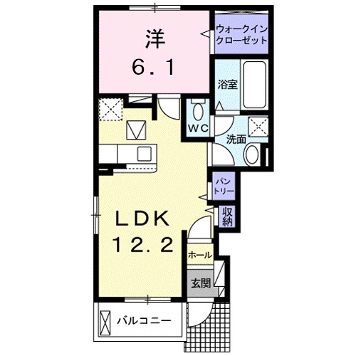 スリービーク吹上 101号室 間取り