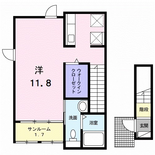 サンテラス本郷台B 201号室 間取り