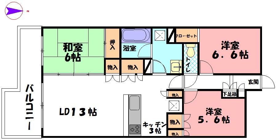 オーシャンレジデンス辻堂海浜公園 101号室 間取り