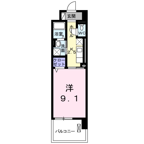 コティエール湘南 303号室 間取り