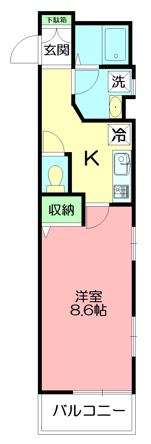 West Village（ウエストヴィレッジ） 301号室 間取り