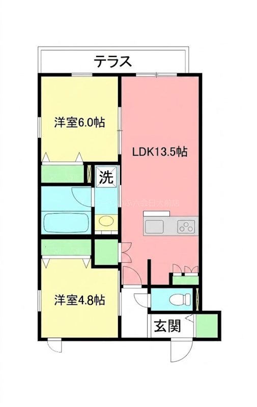 Ｙ&rsquo;ｓ　Ｆ　Ｒｅｓｉｄｅｎｃｅ　Ⅰ 203号室 間取り