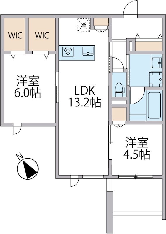 パークアヴェニュー湘南辻堂　南棟 202号室 間取り
