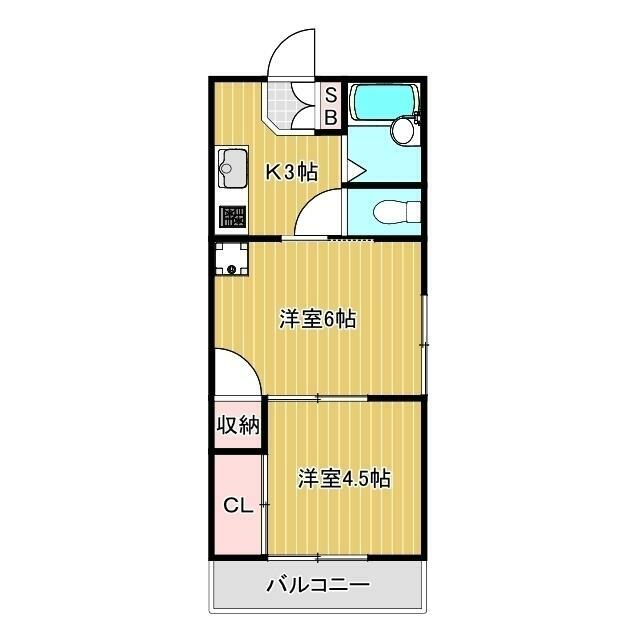 第６ヤマニコープ 105号室 間取り