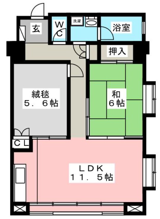 フジタ第6箱根山マンション 414号室 間取り