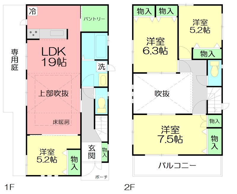 片瀬海岸3丁目戸建 3号棟 間取り