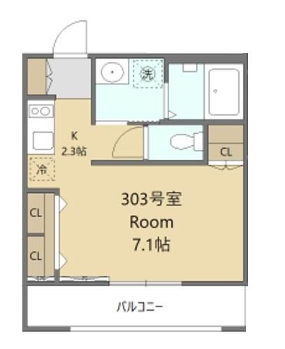 Ｔｈｅ　Ｋｕｇｅｎｕｍａ　Ｇａｔｅ 303号室 間取り