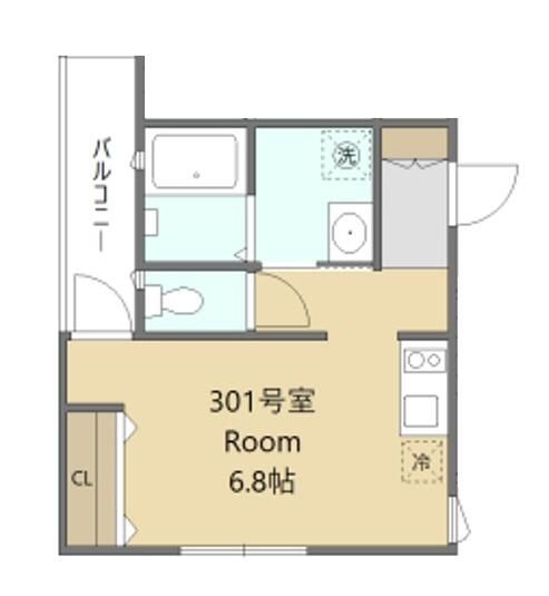 Ｔｈｅ　Ｋｕｇｅｎｕｍａ　Ｇａｔｅ 301号室 間取り