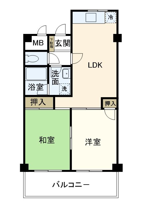 名瀬ハイツ 303号室 間取り
