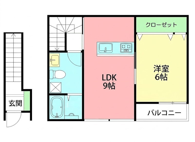 NINOROJI 3号棟 203号室 間取り
