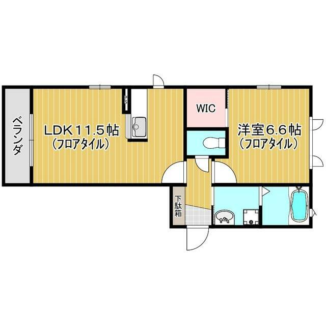 アルテミス湘南Ⅰ 203号室 間取り