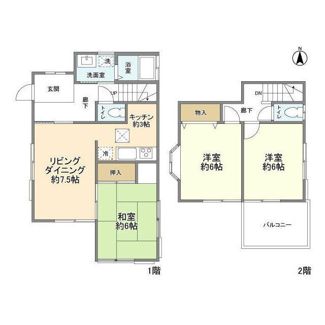 中海岸４丁目貸家 間取り