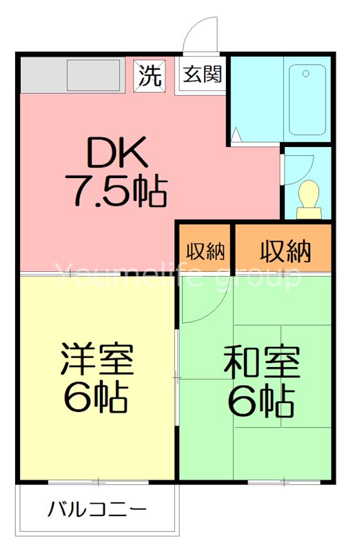 メゾンヴェール 202号室 間取り