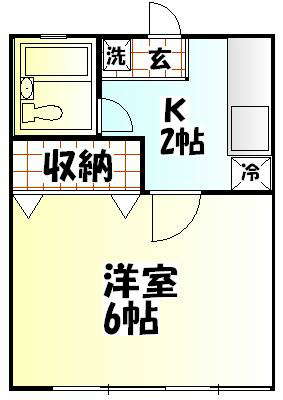 ファミールホンダ 102号室 間取り