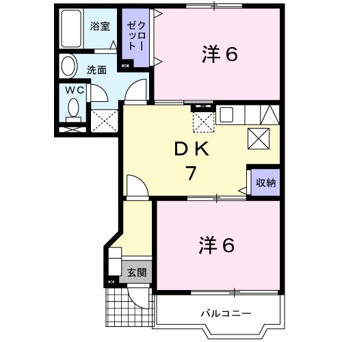 ニューパーク 102号室 間取り