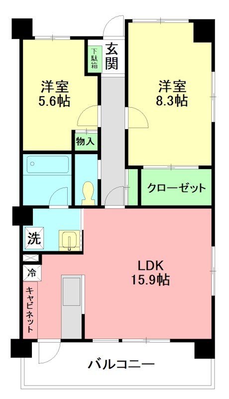 イストワール鵠沼 103号室 間取り