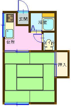 パールハイツ 201号室 間取り