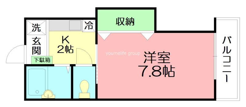 クレール・シェソワ 205号室 間取り