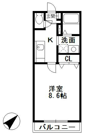 コートピア湘南 102号室 間取り