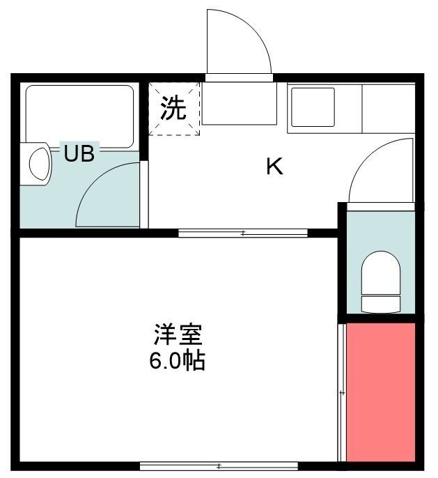 Coral B 105号室 間取り