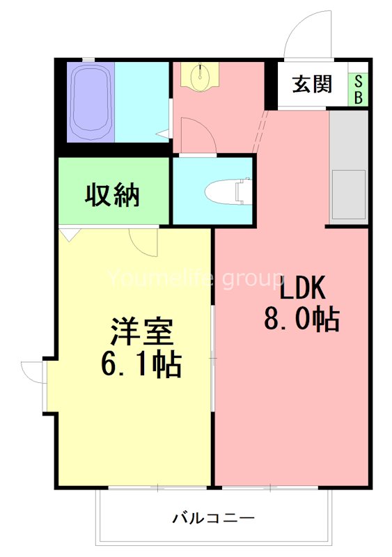Y.K.あんさいハイツ 間取り