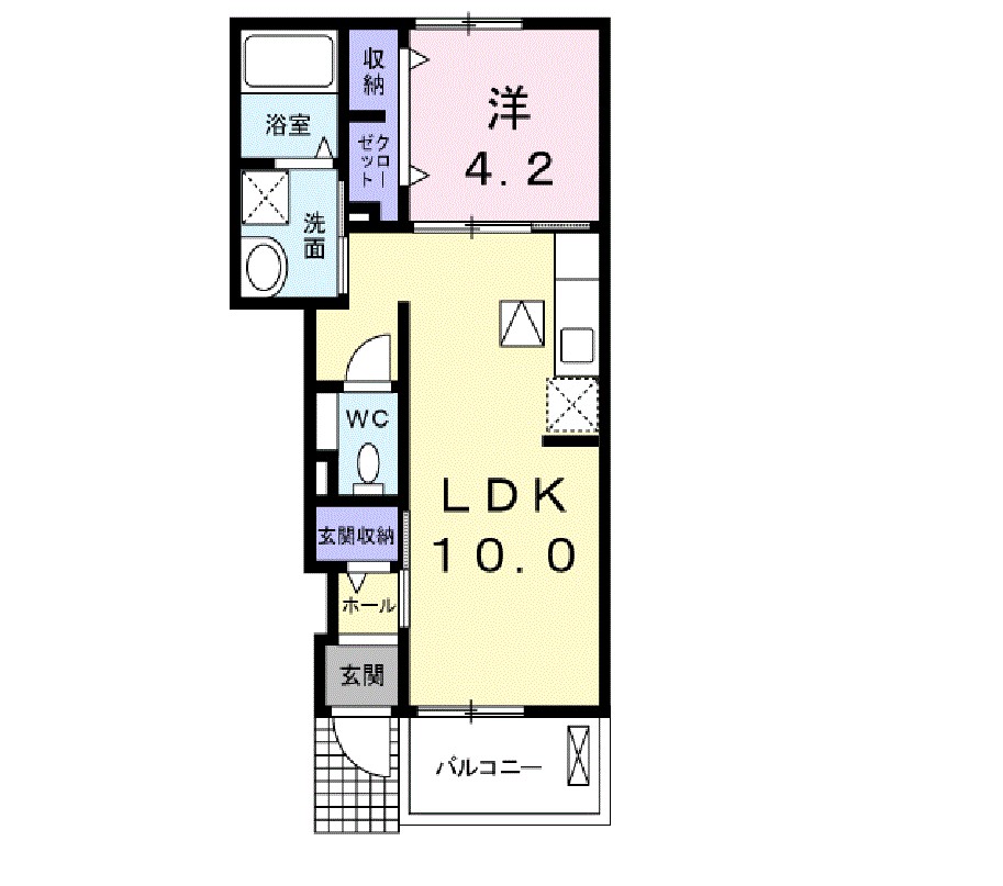 ヴィレッタ小田原 103号室 間取り