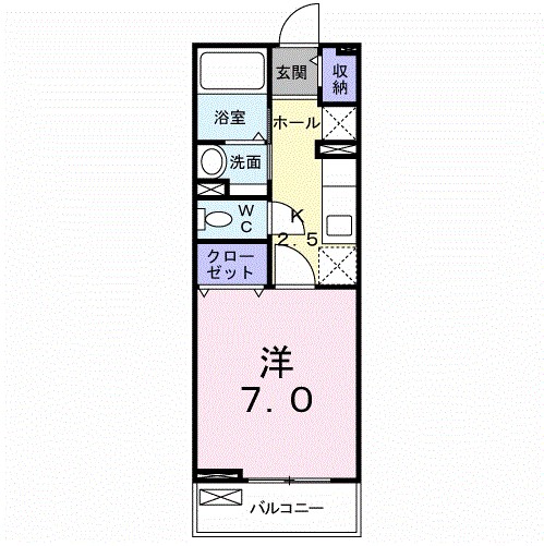 タンブル フィーユ 202号室 間取り