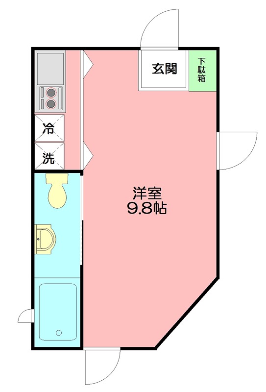 EAST RISE 由比ガ浜 A 201号室 間取り