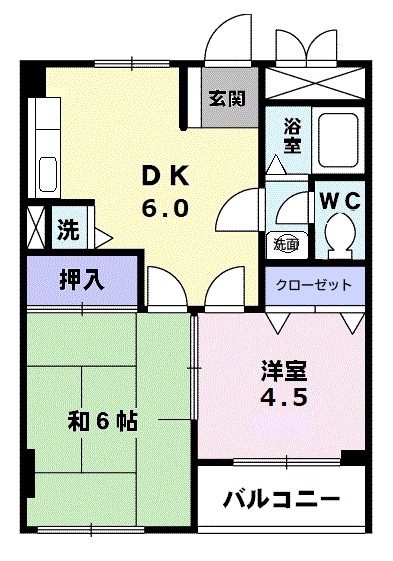 コージェスト上宿 303号室 間取り