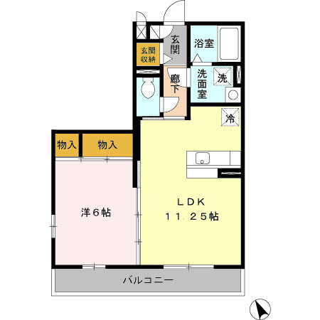 スカイハイツ 205号室 間取り
