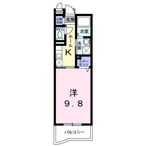 ジェル メゾン 103号室 間取り