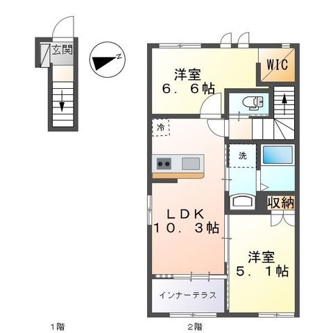 パールコート上和田 205号室 間取り