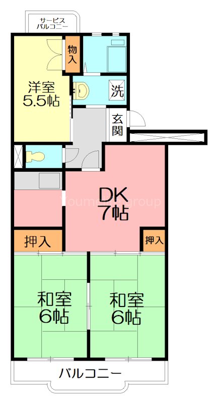 エクレール西湘 1F号室 間取り