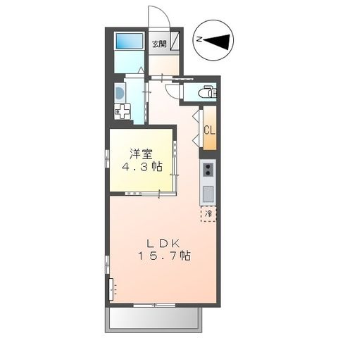ディアパレス宮の前 301号室 間取り