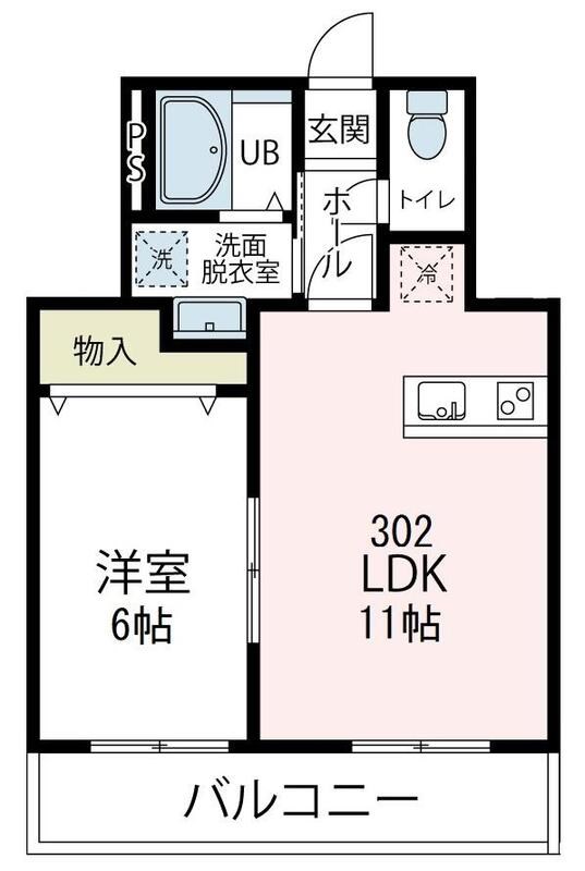 エターナル湘南 302号室 間取り