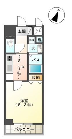 ローデア 0503号室 間取り