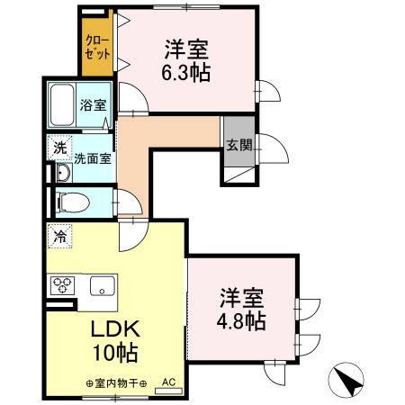 ヴァリエンテ 101号室 間取り