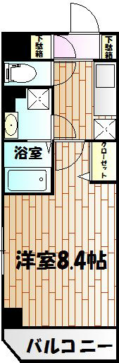S-FORT湘南平塚 402号室 間取り