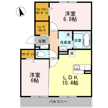サンティエ 203号室 間取り