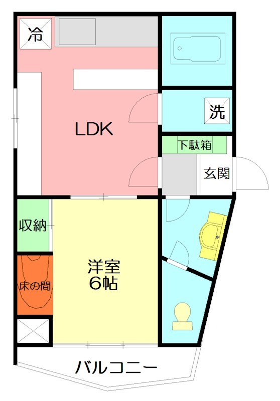 相湘明石町ビル 5F号室 間取り